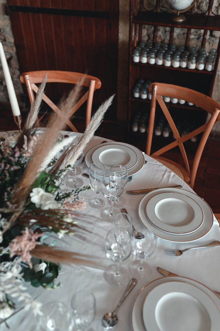 Vaisselle et décoration de mariage en Provence